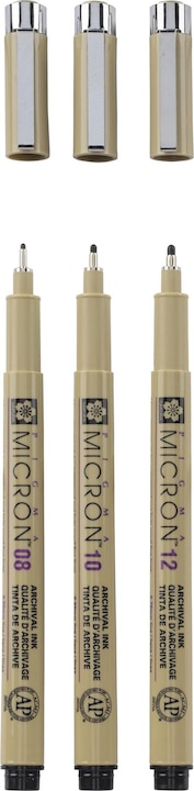 Produktbild Sakura Faserschreiber Pigma Micron (Black, 3 x)