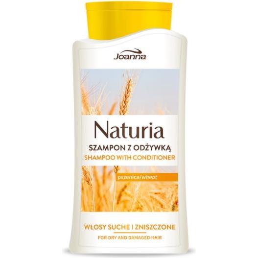 Joanna, Shampoo, Naturia, shampoo con balsamo per capelli secchi e danneggiati, grano, 500 ml (hit (500 ml, Shampoo liquido)