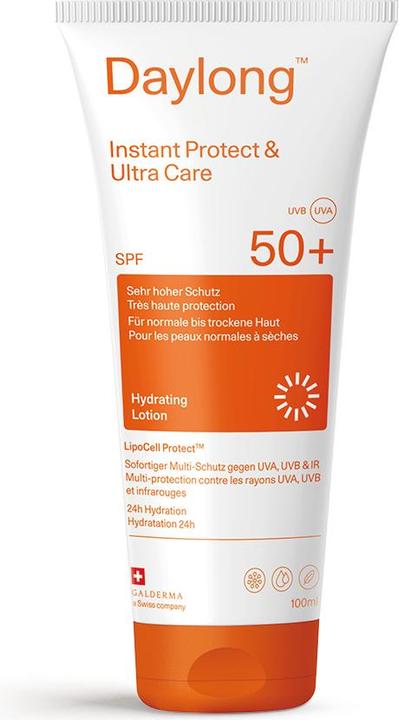 Actual product image Daylong Protec & Care (Sun lotion, SPF 50+, 100 ml, 130 g)