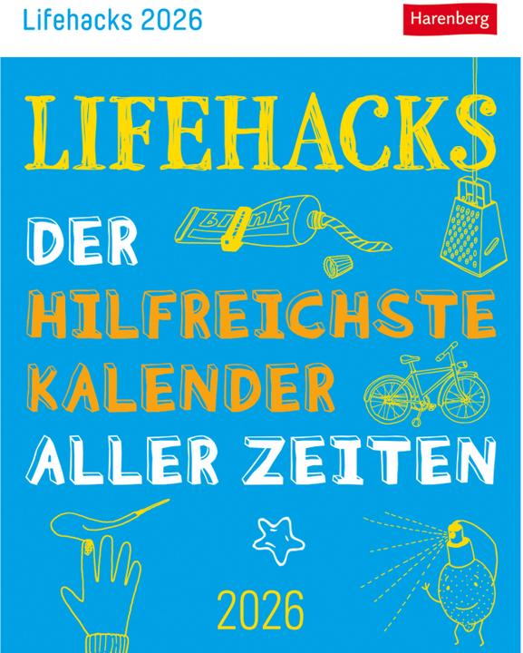Harenberg Lifehacks Tagesabreisskalender 2025 - Der hilfreichste Kalender aller Zeiten (11 x 14 cm)