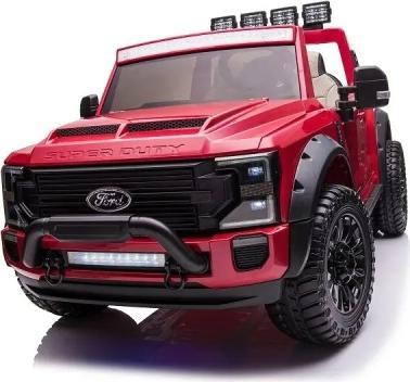Es-toys Elektro Kinderauto „Ford Super Duty“ – lizenziert – 24V10A – MP3 + Leder + EVA - Rot (24 V)