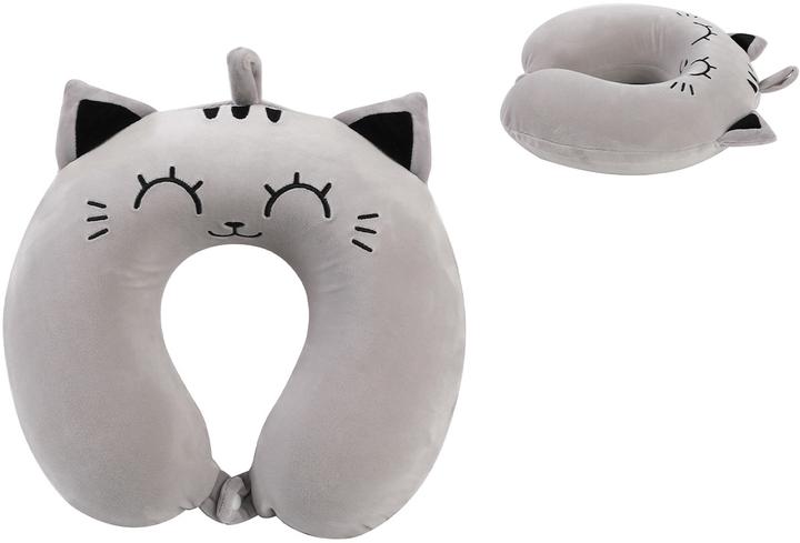 Actual product image i-Total Gray Cat (Head & neck pillow)
