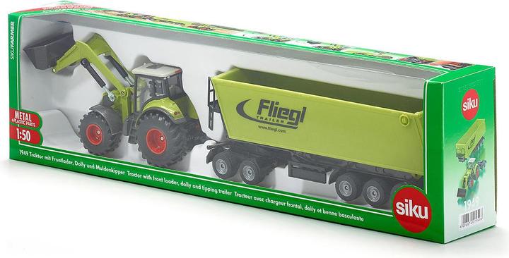 Produktbild Siku Traktor mit Frontlader, Dolly und Muldenkippe