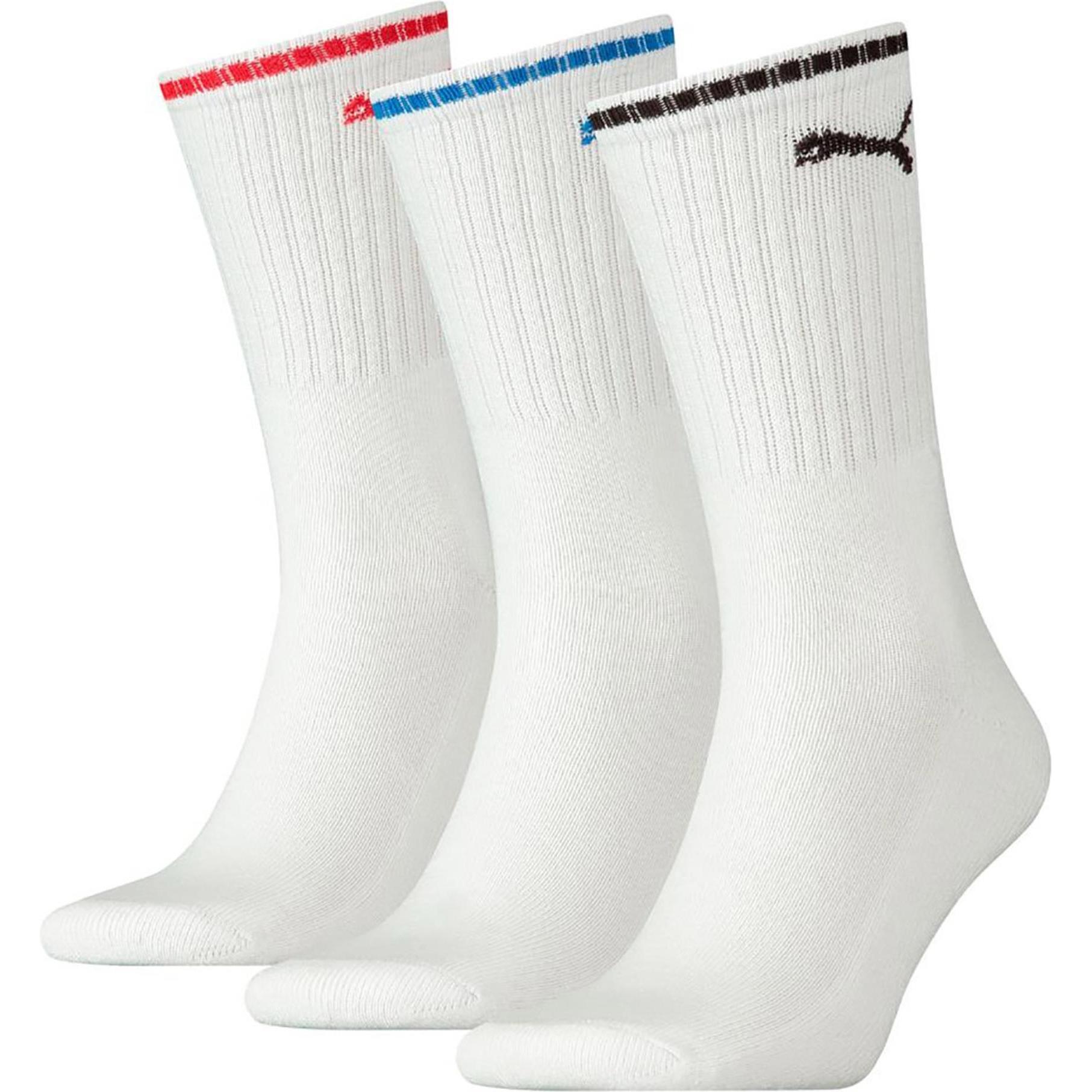 Puma, Socken, Socken Sportlich Stretch, Weiss, (3er Pack, 43 - 46)