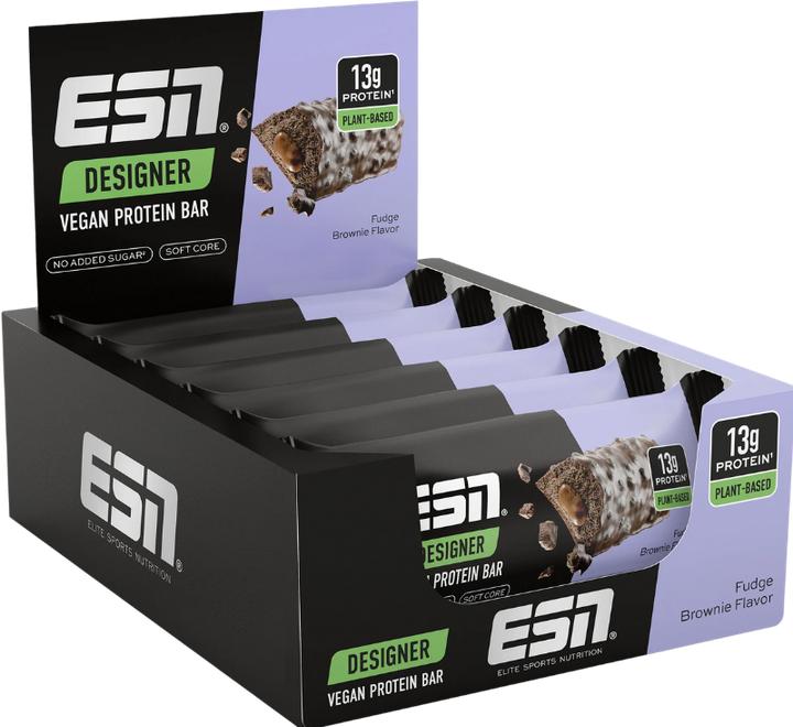 Actual product image ESN Designer Vegan Protein Bar (Fudge Brownie, 12 pcs., 660 g)