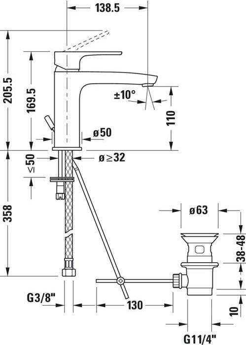 Actual product image Duravit Single-lever washbasin mixer