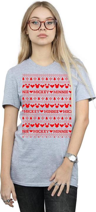 Produktbild Disney Mickey And Minnie Christmas Fair Isle TShirt (XXL)