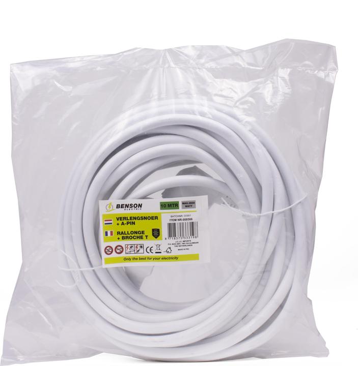 Immagine prodotto Benson Electric Prolunga + pin A 3 x 1,5 10 m (10 m)