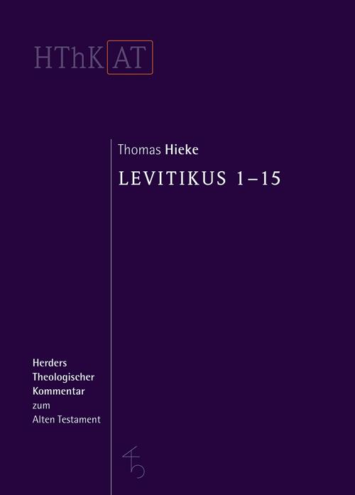 Produktbild Levitikus 1-15 (Deutsch, Thomas Hieke, 2014)