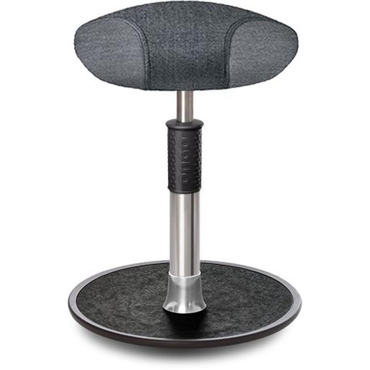 Ongo, Bürostuhl, Sitz- Stehhocker Free Regular Triangel Camira Rivet Anthrazit Chrom /schwarz