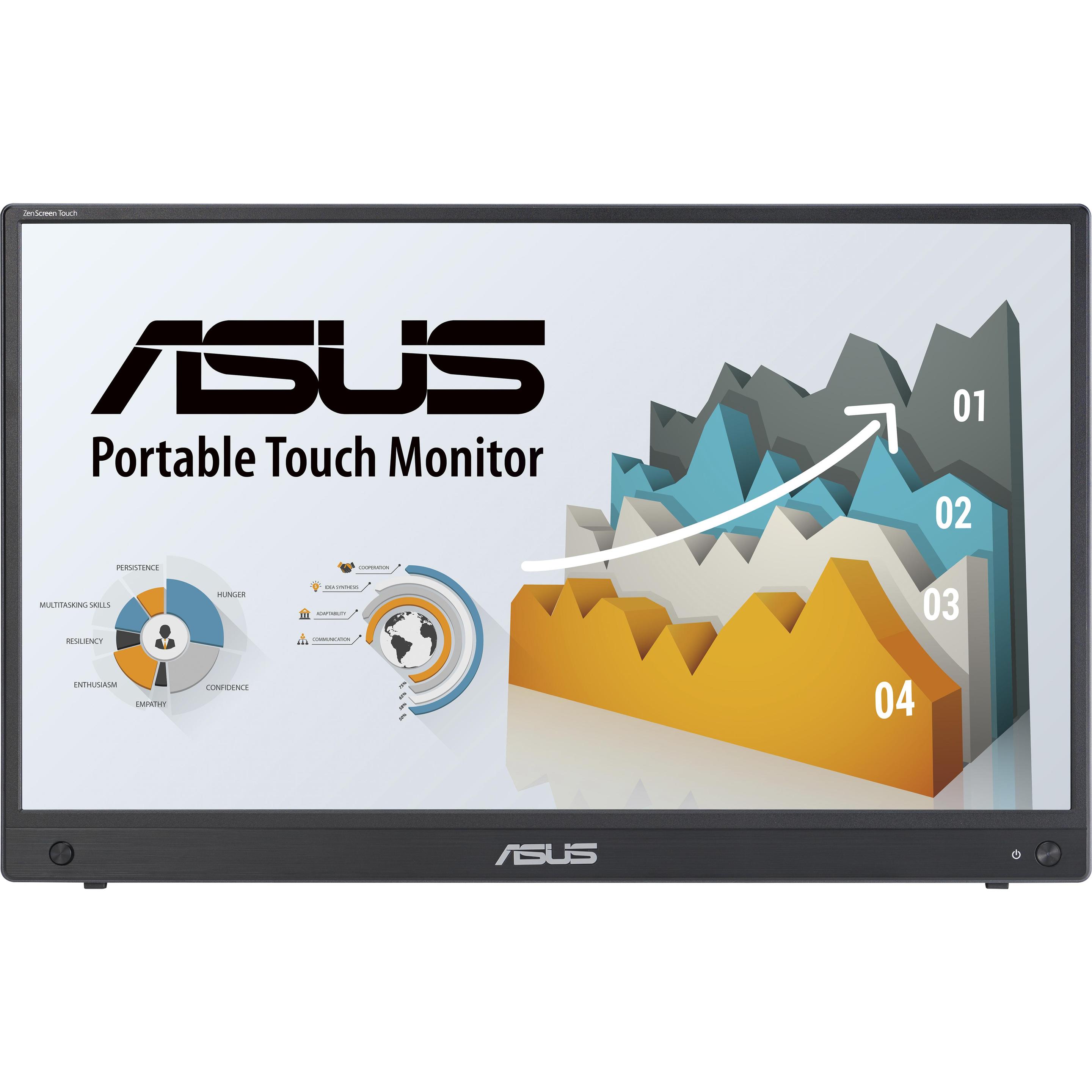 ASUS ZenScreen MB16MTR (1920 x 1080 Pixel, 15.60"), Monitor, Schwarz