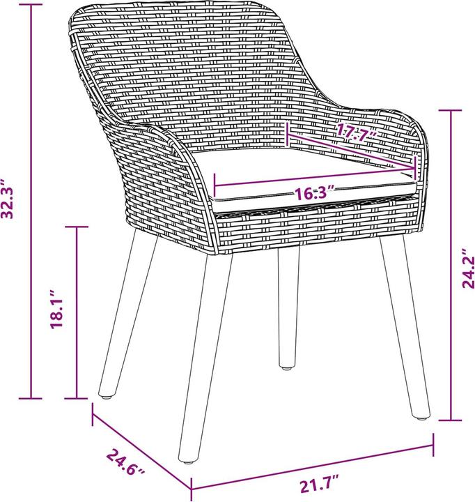Produktbild vidaXL gartenmöbel (80 x 80 x 74 cm)