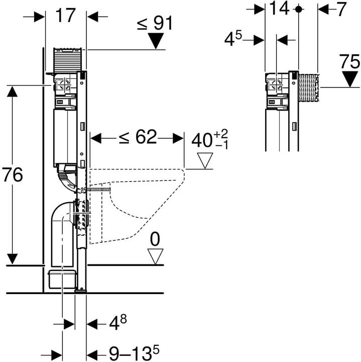 Image du produit Geberit Duofix Omega H82