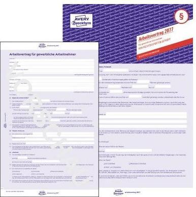 Produktbild Avery Arbeitsvertrag