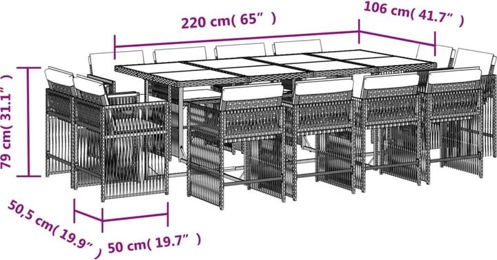 Produktbild vidaXL Garten Essgruppe