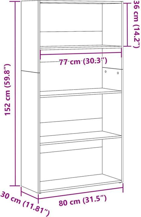 Image du produit vidaXL Banning (30 x 80 x 152 cm)