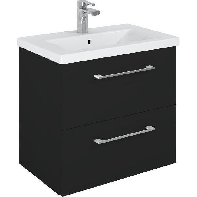 Elita, Badezimmerschrank, Set Cheese Plus 60 2dr Black Matt