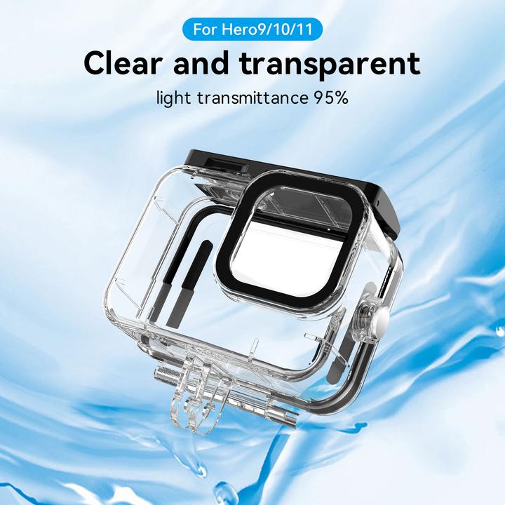 Image du produit Telesin 45m waterproof case and diving lens kit (purple/red/magenta) for GoPro Hero 13/12/11/10/9 (Hero 10, Héros 9, Hero 12, Hero 11)