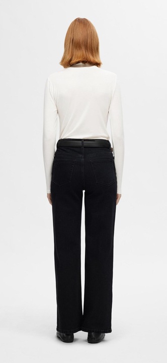 Image du produit Selected Femme Basic Haut à col haut avec manches longues (L)