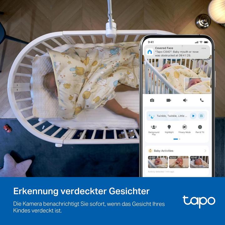 Actual product image TP-Link Tapo C840 Dual-Objektiv Smart Baby Kamera (1920 x 1080 Pixels, 2560 x 1440 Pixels)