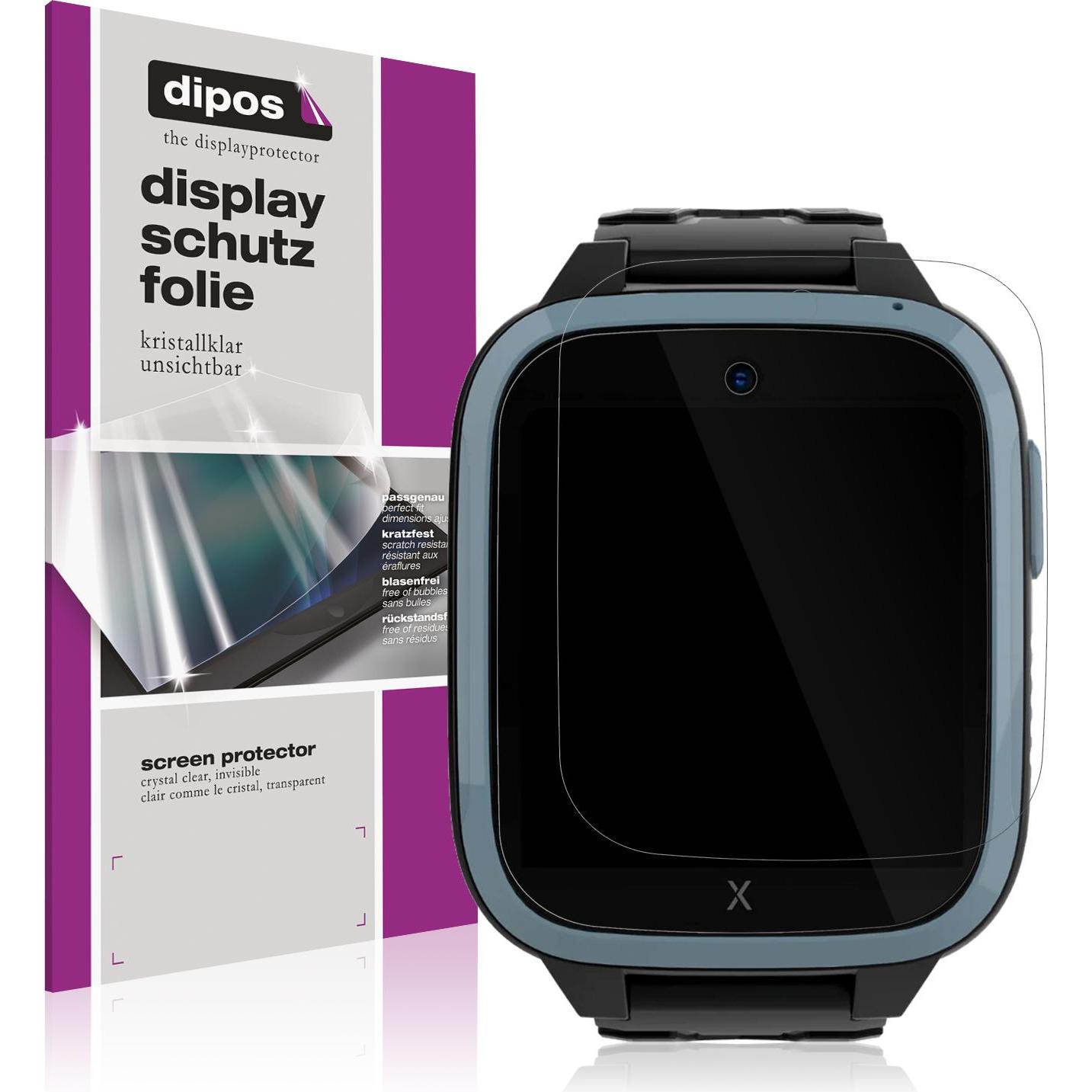 Dipos Displayschutzfolie Crystalclear, Smartwatch Schutzfolie, Transparent