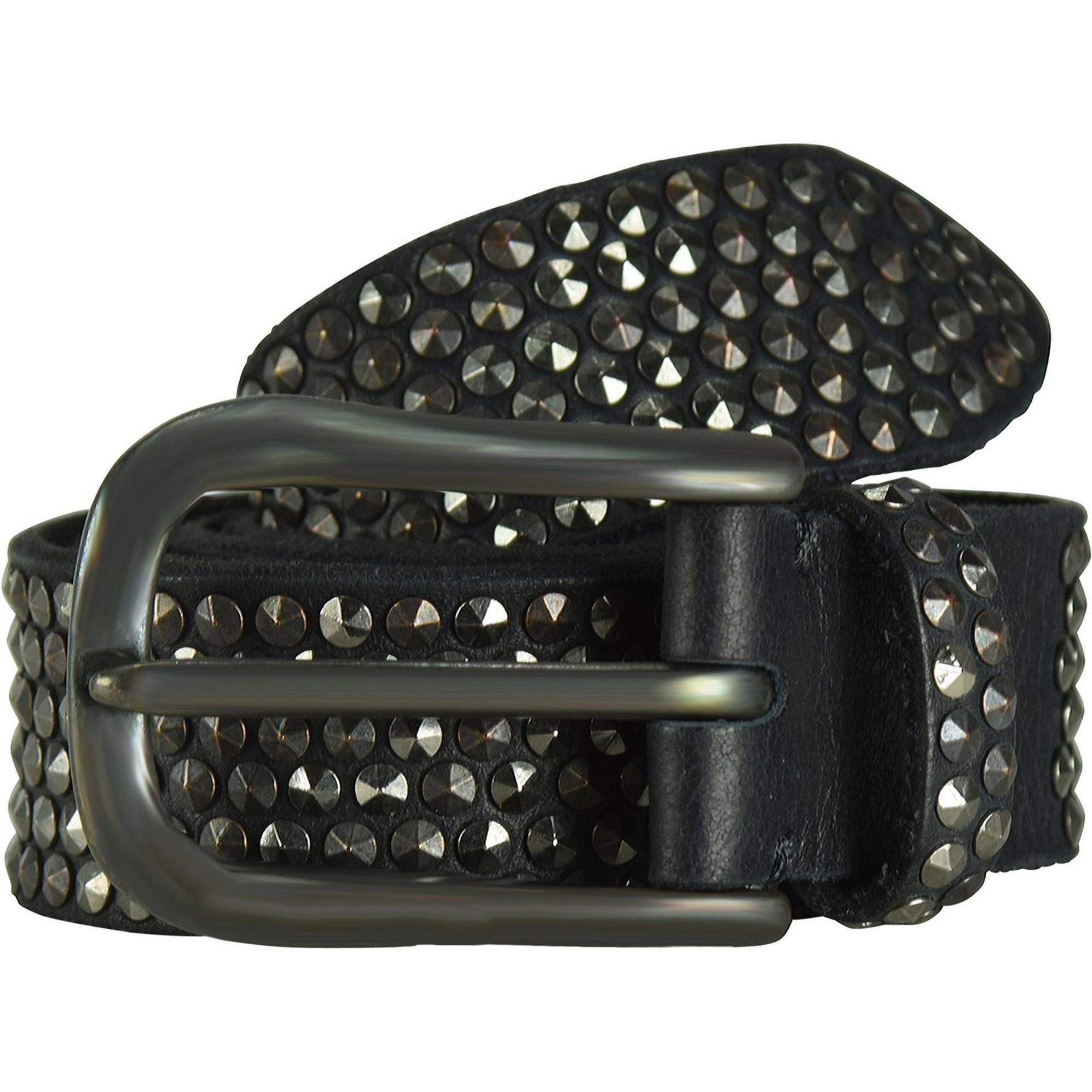 B.Belt, Damen, Gürtel, Nietengürtel Leder, Schwarz, (90)