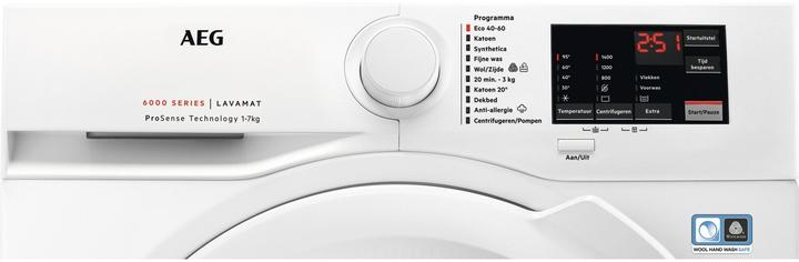 Produktbild AEG LF627400 6000 serie ProSenseÂ® - Wasmachine - Energielabel A - 1400 toeren - 7 kg (7 kg, Links)