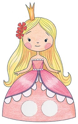 Immagine prodotto Avenue Mandarine Blocco da colorare Graffy Puppet 24 fogli, Principessa