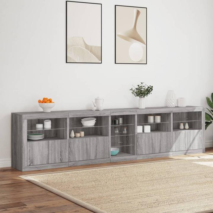 Image du produit vidaXL Sideboard avec éclairage LED (283 x 37 x 67 cm)