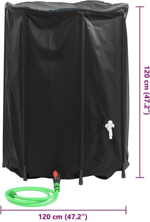 Actual product image vidaXL Water tank with tap Foldable 1350 L PVC (1350 l)