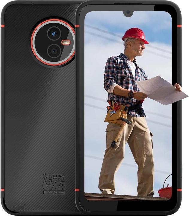 Actual product image Gigaset GX4 PRO (128 GB, Black, 6.10", Hybrid Dual SIM + eSIM, 4G)
