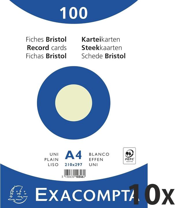 Image du produit Exacompta Schede Indice (A4, 1000x)