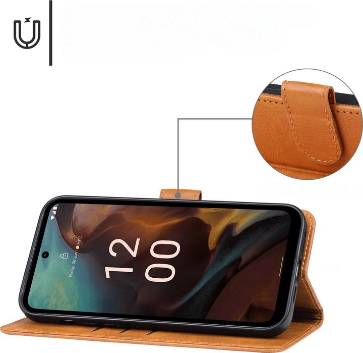 Produktbild Cover-Discount Nokia XR21 - Leder Etui Hülle braun (Nokia XR21)