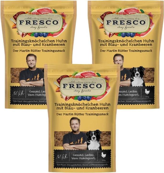 Immagine prodotto Fresco Martin Rütter Training Knuckles Pollo e mirtilli, 150 g (Adulto, 1 pz., 180 g)