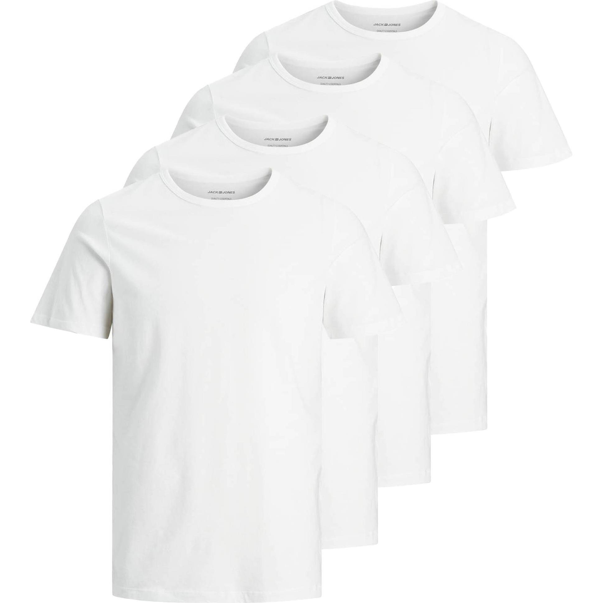 Jack & Jones, Herren, Shirt, T-Shirt Casual Bequem sitzend, Weiss, (XXL)