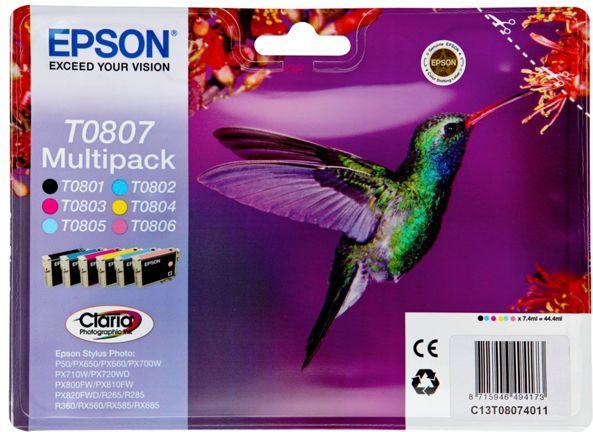 Actual product image Epson T0807 Claria Photographic (M, C, Y, FC, LC, LM)