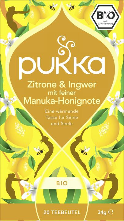 Produktbild Pukka Bio-Tee Zitrone & Ingwer mit feiner Manuka-Honignote (34 g)