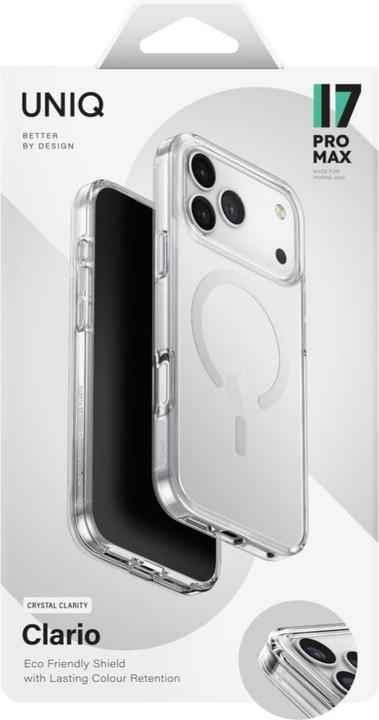 Produktbild Uniq Clario Case for iPhone 17 Pro Max Magclick Charging Transparent (Apple iPhone 17 Pro Max)
