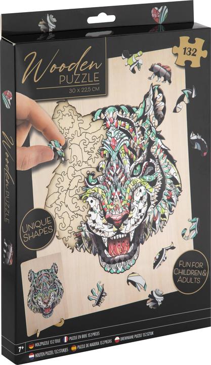 Actual product image Grafix Unique wooden puzzle tiger, 130pcs. (132 pieces)