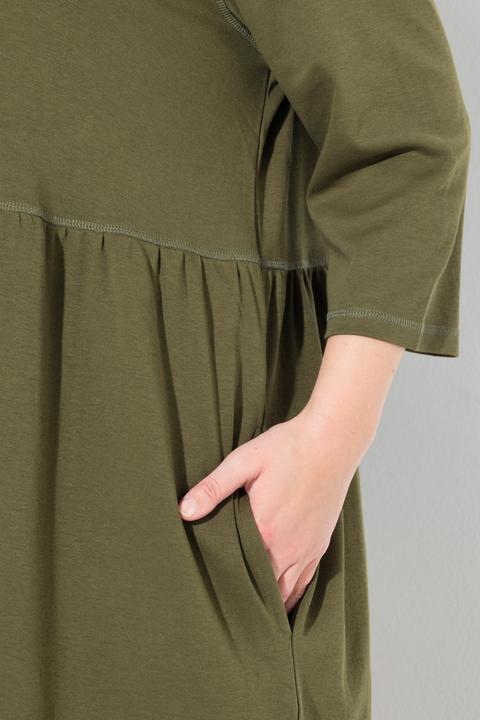Immagine prodotto Ulla Popken Jersey-Maxikleid, Stehkragen, 3/4-Arm (54)
