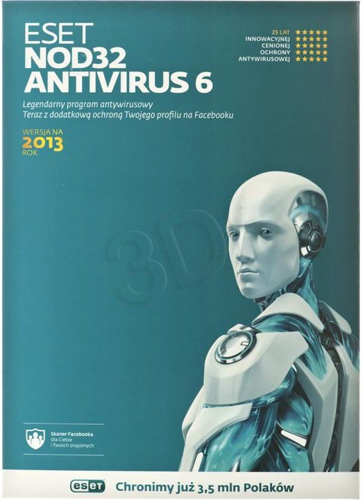 Actual product image ESET NOD32 Antivirus PL Kon 1U 1Y ENA-K-1Y-1D (1 User, 12 months)