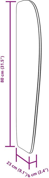 Produktbild vidaXL Samtkopfteil (80 x 23 x 6 cm)