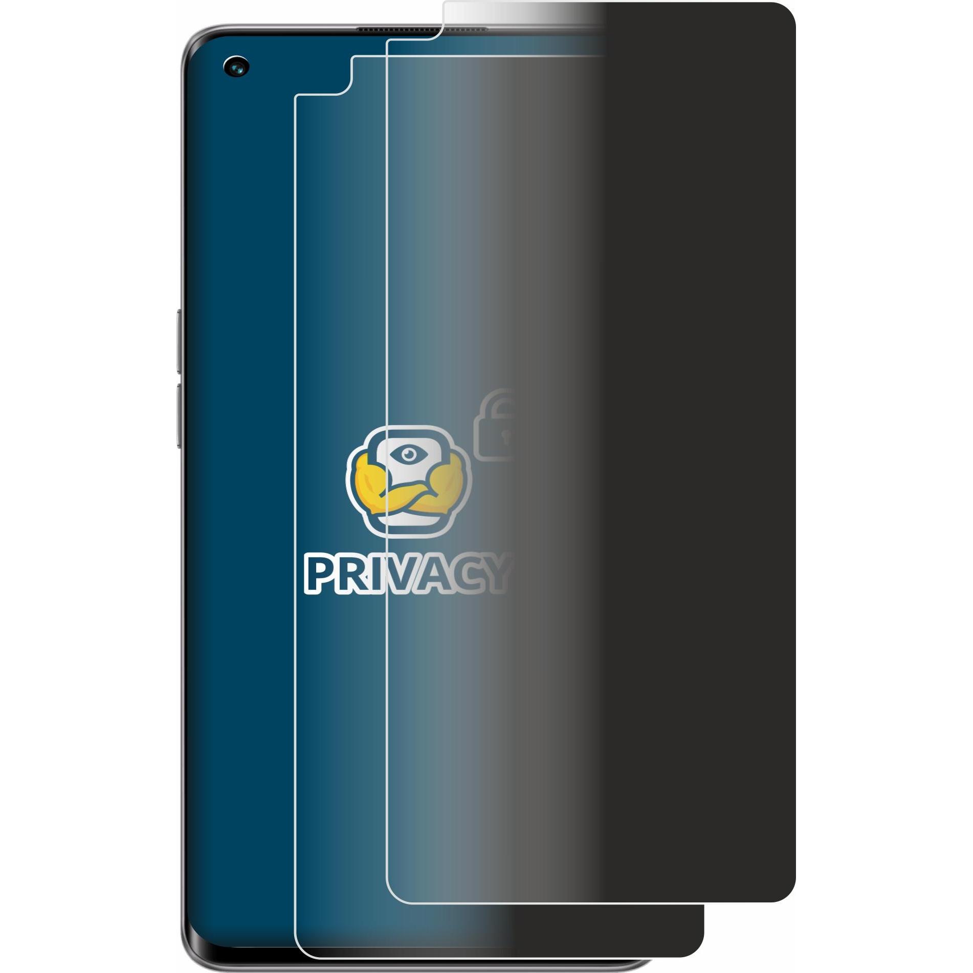 Thumbnail - BROTECT Sichtschutzfolie Anti-Spy Privacy Folie Blaulicht-Schutz (2 Stück, Oppo Reno 5 5G), Smartphone Schutzfolie, Blau