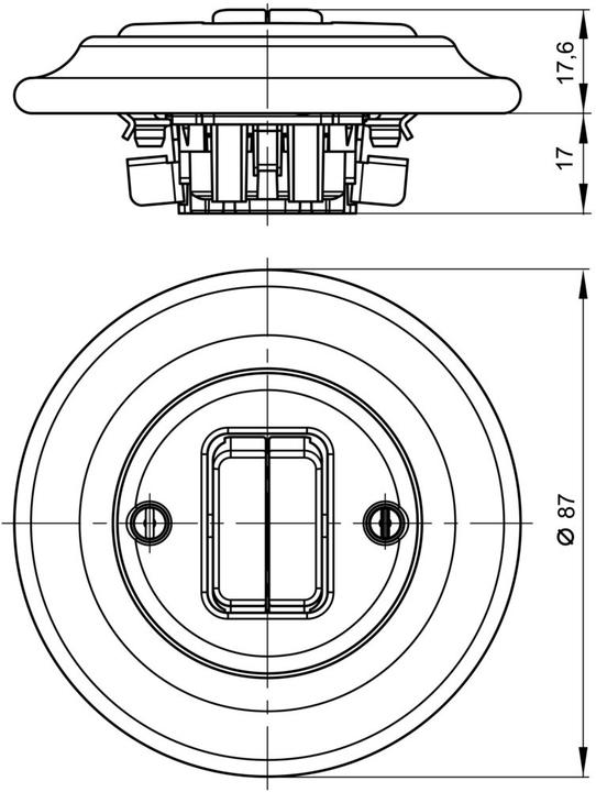 Actual product image Busch-Jaeger Double push-button 1-pole, 2 NO contacts 2CKA001413A1090