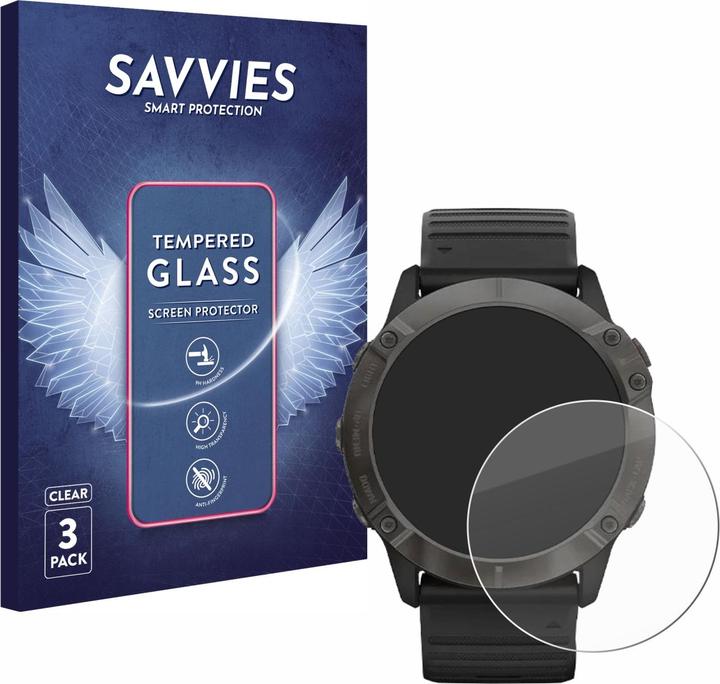 Produktbild Savvies Panzerglas Hartglas Displayschutz (Fenix 6X Pro Solar)