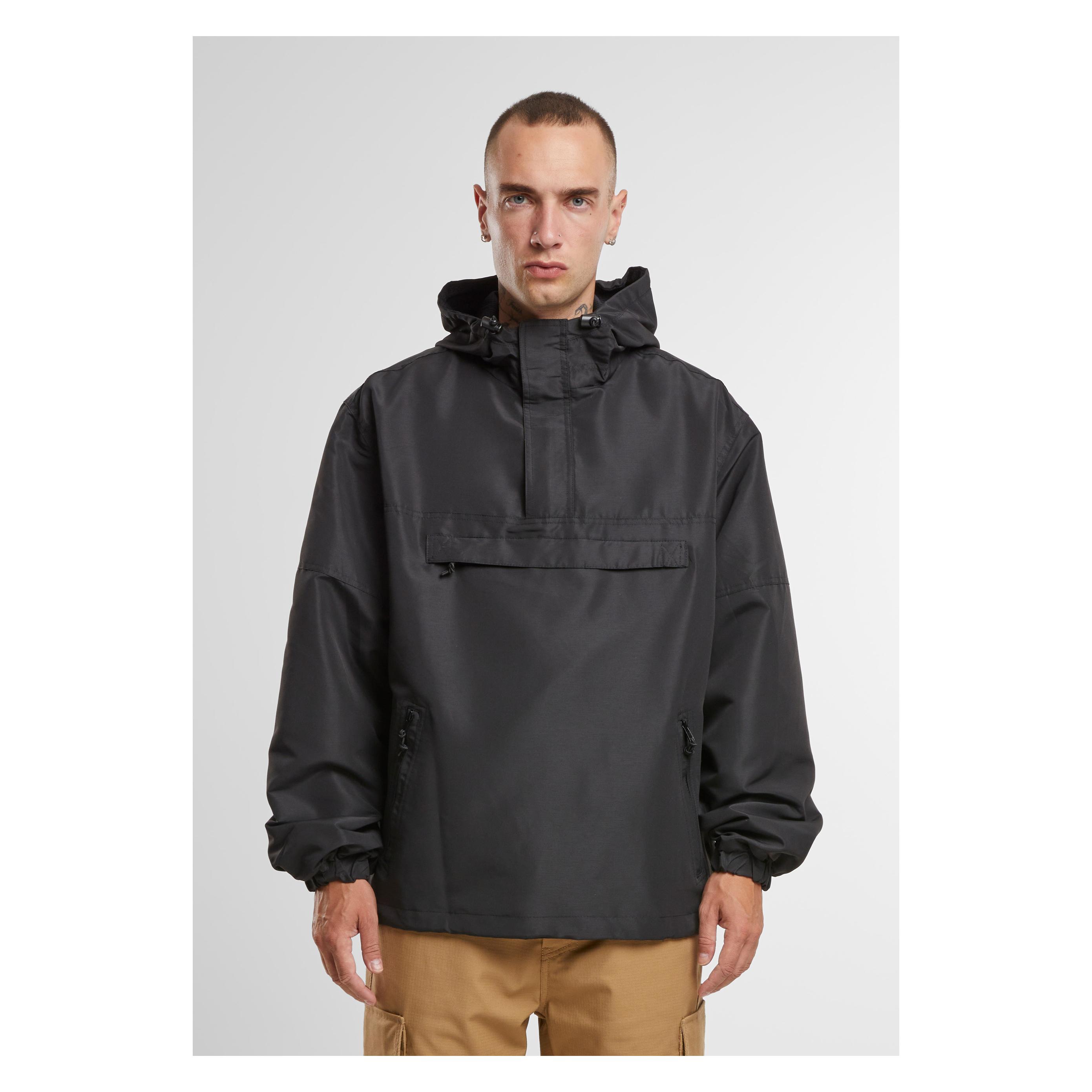 Brandit, Herren, Outdoorjacken, Summer Pull Over Jacket (S), Schwarz, S