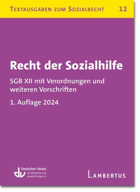 Actual product image Recht der Sozialhilfe (German, German Association for Public and Private Welfare e.V., 2024)