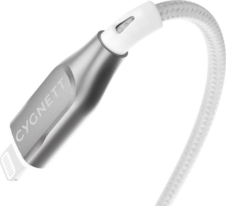 Productafbeelding Cygnett Gepantserde Lightning-naar-USB-A-kabel, wit, 2 m (2 m, USB 2.0, 12 W)