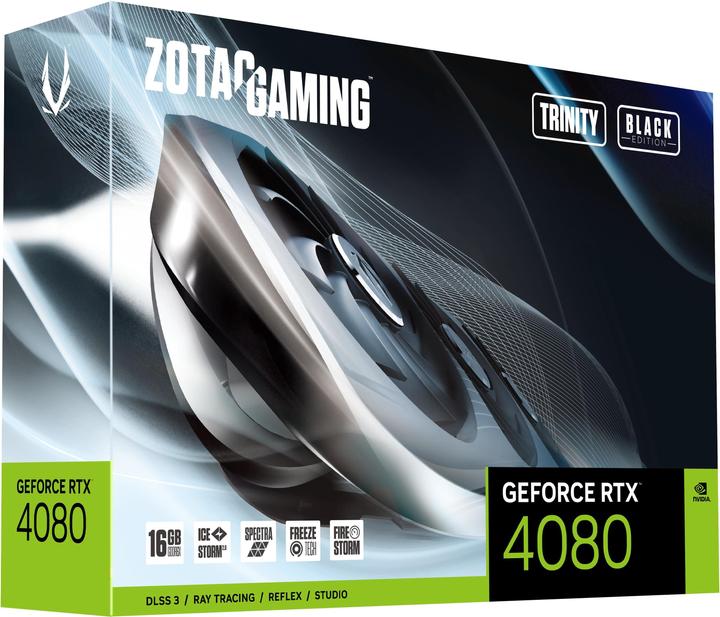 Image du produit Zotac RTX 4080 Trinity Black Edition 16Go GDDR6X HDMI 3xDP (16 Go)