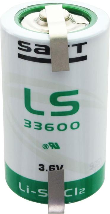 Saft Batterie LS33600 mit Lötfahne U-Form (1 pz., D, 1700 mAh)